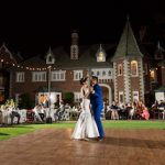 A couple is dancing on the dance floor